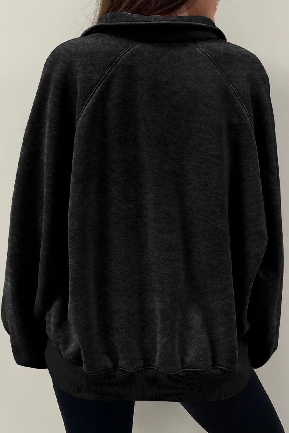 Half Snap Long Sleeve Sweatshirt